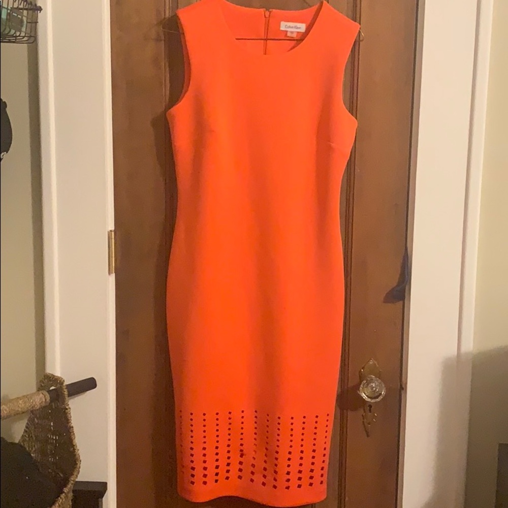 Orange Calvin Klein Dress